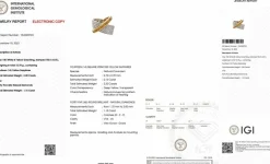 ALFIERI & ST JOHN - Bague en or, saphirs jaunes et diamants certificat IGI
