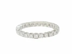 Alliance américaine en or blanc et diamants 1ct