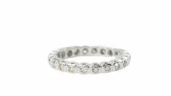 Alliance américaine en or blanc et diamants 0,22ct