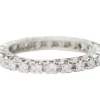 Alliance américaine en or blanc et diamants