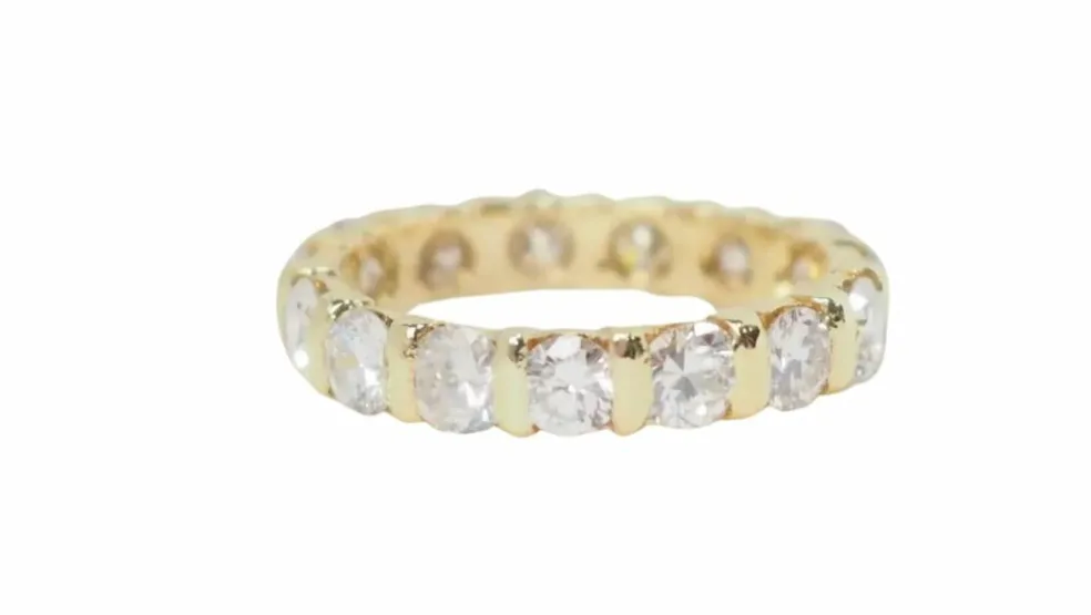 Alliance américaine en or jaune et diamants 2,40cts