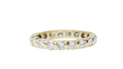 Alliance américaine en or jaune et diamants 1.33ct