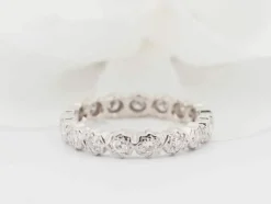 Alliance américaine en or blanc et diamants 0.70ct
