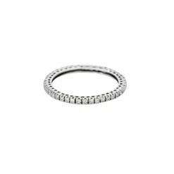 Alliance américaine or blanc et diamants