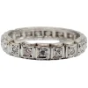 Alliance américaine or blanc 18k ornée de 0,38 carats de diamants taillés en brillants