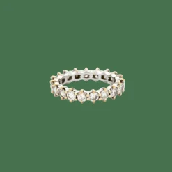 Alliance américaine or blanc et jaune diamants 2,28 ct