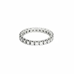 Alliance Américaine or blanc et diamants