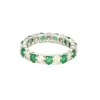 Alliance américaine or blanc diamants émeraudes