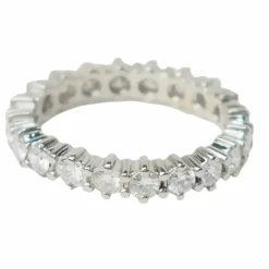 Alliance américaine or blanc et diamants