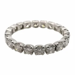 Alliance américaine or blanc et diamants