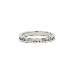 Alliance américaine or blanc diamants
