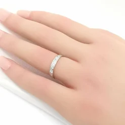 Alliance américaine or blanc et Diamants