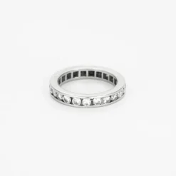 Alliance Américaine or blanc et diamants
