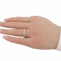 Alliance américaine or blanc et diamants