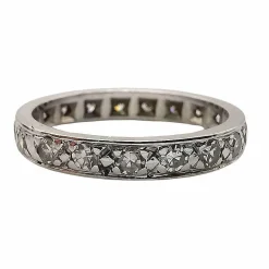 Alliance américaine or blanc et Diamants
