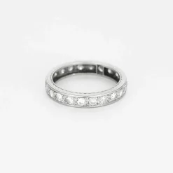 Alliance Américaine or blanc et diamants
