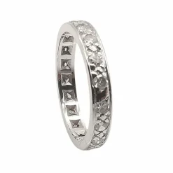 Alliance américaine or blanc et Diamants