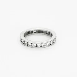 Alliance Américaine or blanc et diamants
