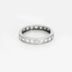 Alliance Américaine or blanc et diamants