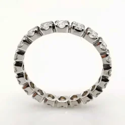 Alliance américaine or blanc et diamants