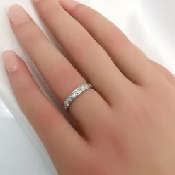 Alliance américaine or blanc et Diamants