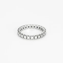 Alliance Américaine or blanc et diamants