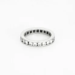 Alliance Américaine or blanc et diamants