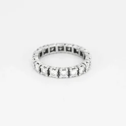 Alliance américaine or blanc et diamants