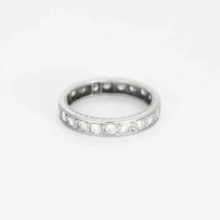 Alliance Américaine or blanc et diamants