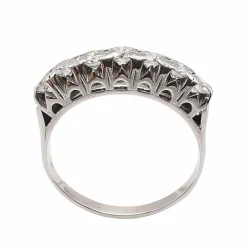 Alliance américaine or blanc et diamants