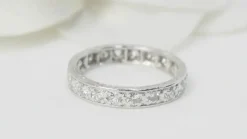 Alliance américaine or blanc et diamants