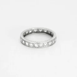 Alliance Américaine or blanc et diamants