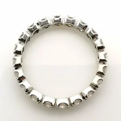 Alliance américaine or blanc et diamants