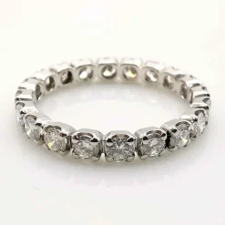 Alliance américaine or blanc et diamants