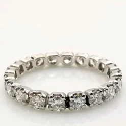 Alliance américaine or blanc et diamants