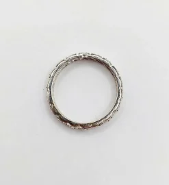 Alliance américaine or blanc 18k ornée de 0,38 carats de diamants taillés en brillants