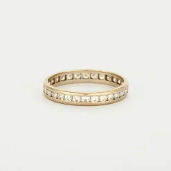 Alliance américaine or gris et diamants