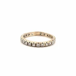 Alliance Américaine or jaune diamants