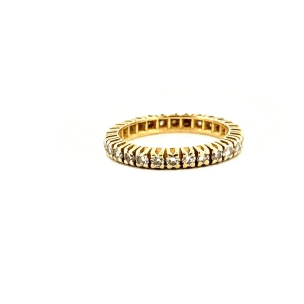 Alliance américaine or jaune diamants