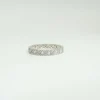 Alliance Art Déco diamants or blanc sur platine