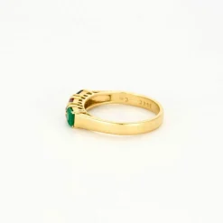 Alliance cocktail or jaune saphir rubis émeraude diamants
