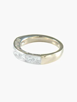 ALLIANCE DEMI TOUR DIAMANTS OR BLANC