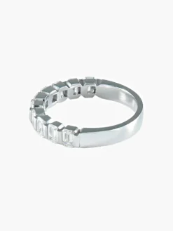 ALLIANCE DEMI TOUR DIAMANTS OR BLANC
