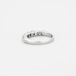 Alliance demie or blanc diamants