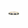 Alliance Demi-Tour Or Blanc 18 k Diamants & Saphirs