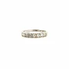 Alliance demi-tour or blanc diamants