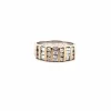 Alliance demi-tour or blanc diamant