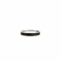 Alliance Demi-Tour Or blanc Diamants