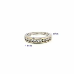 Alliance Demi-Tour Or Blanc Diamants