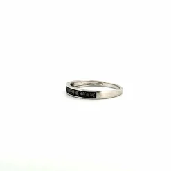 Alliance Demi-Tour Or blanc Diamants
